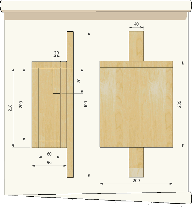 plan d'un nichoir pour grimpereau